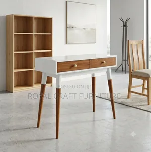 Stylish White Mahogany Finished Console Table