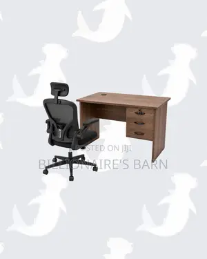 Compact 1m Desk Black Flip-Up Arms Ergonomic Chair for Office Routines