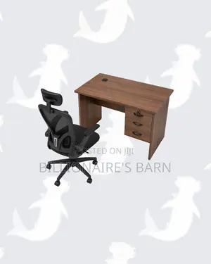 Compact 1m Desk Black Flip-Up Arms Ergonomic Chair for Office Routines