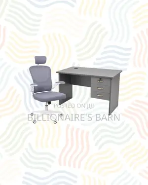 Compact 1m Desk and White Flip-Up Arms Ergonomic Chair for Task Flow