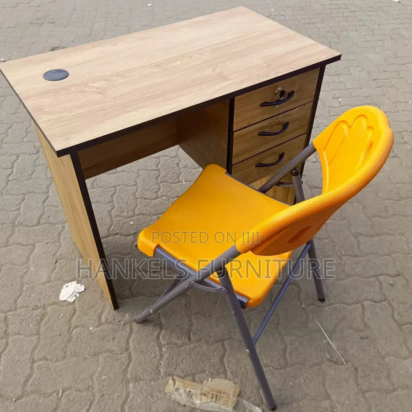 Office Study Desk With Foldable Chair | Compact Desk Set