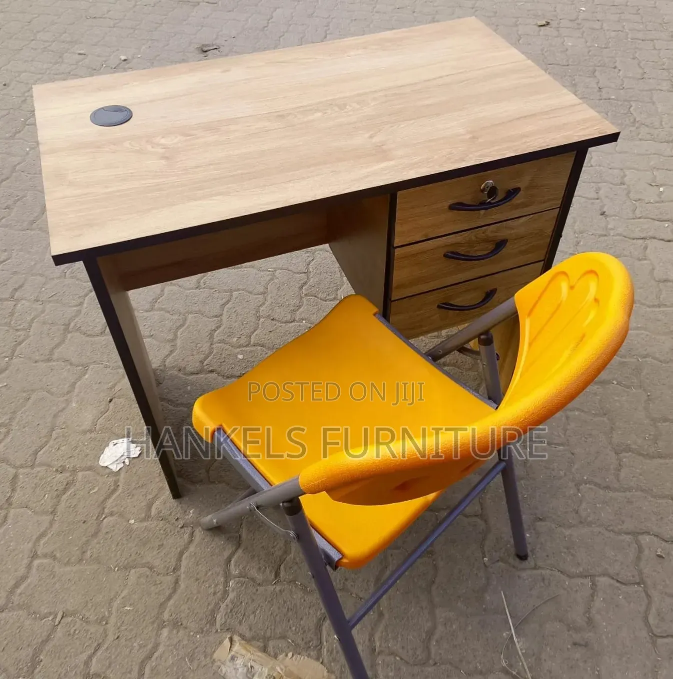 Office Study Desk With Foldable Chair | Compact Desk Set