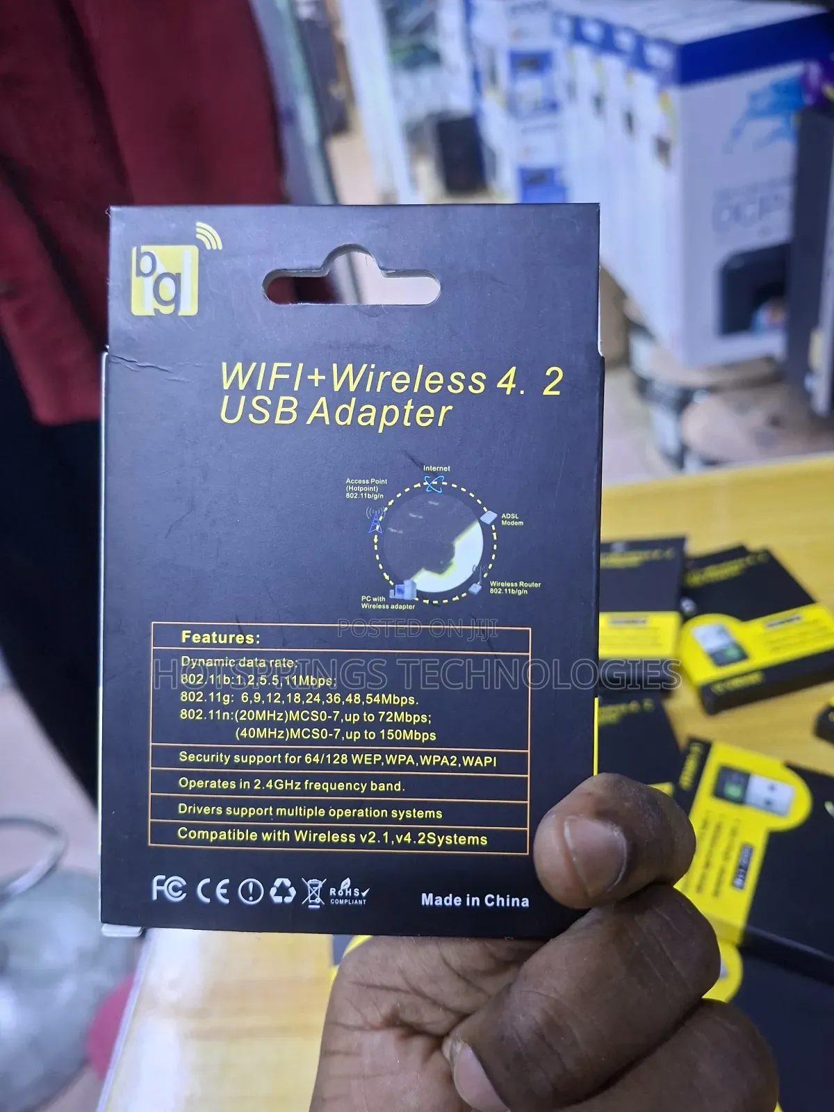 Wi-Fi + Bt4.2 Usb Adapter