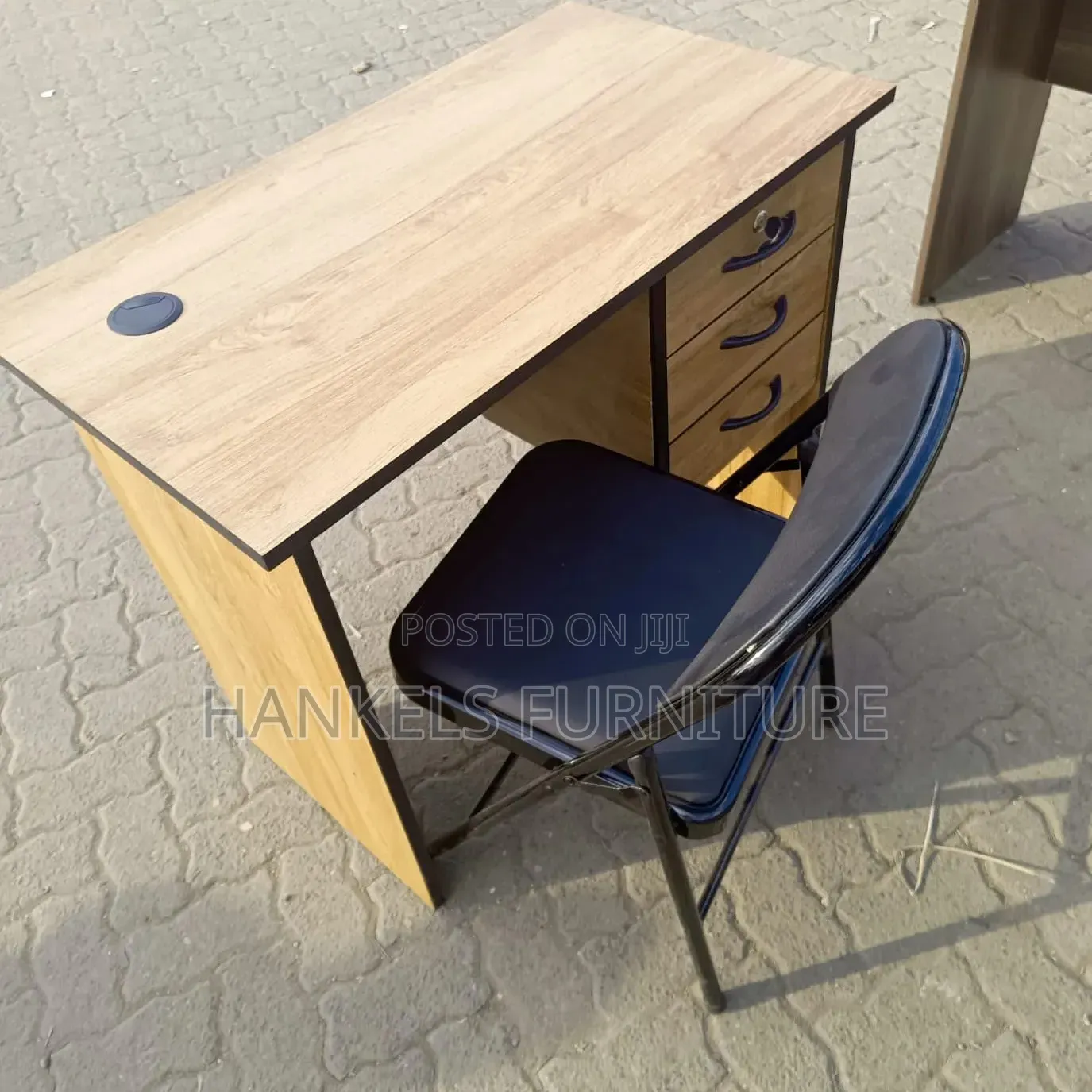 Office Study Desk With Foldable Chair | Study Table Set