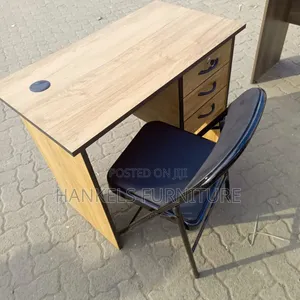 Office Study Desk With Foldable Chair | Study Table Set
