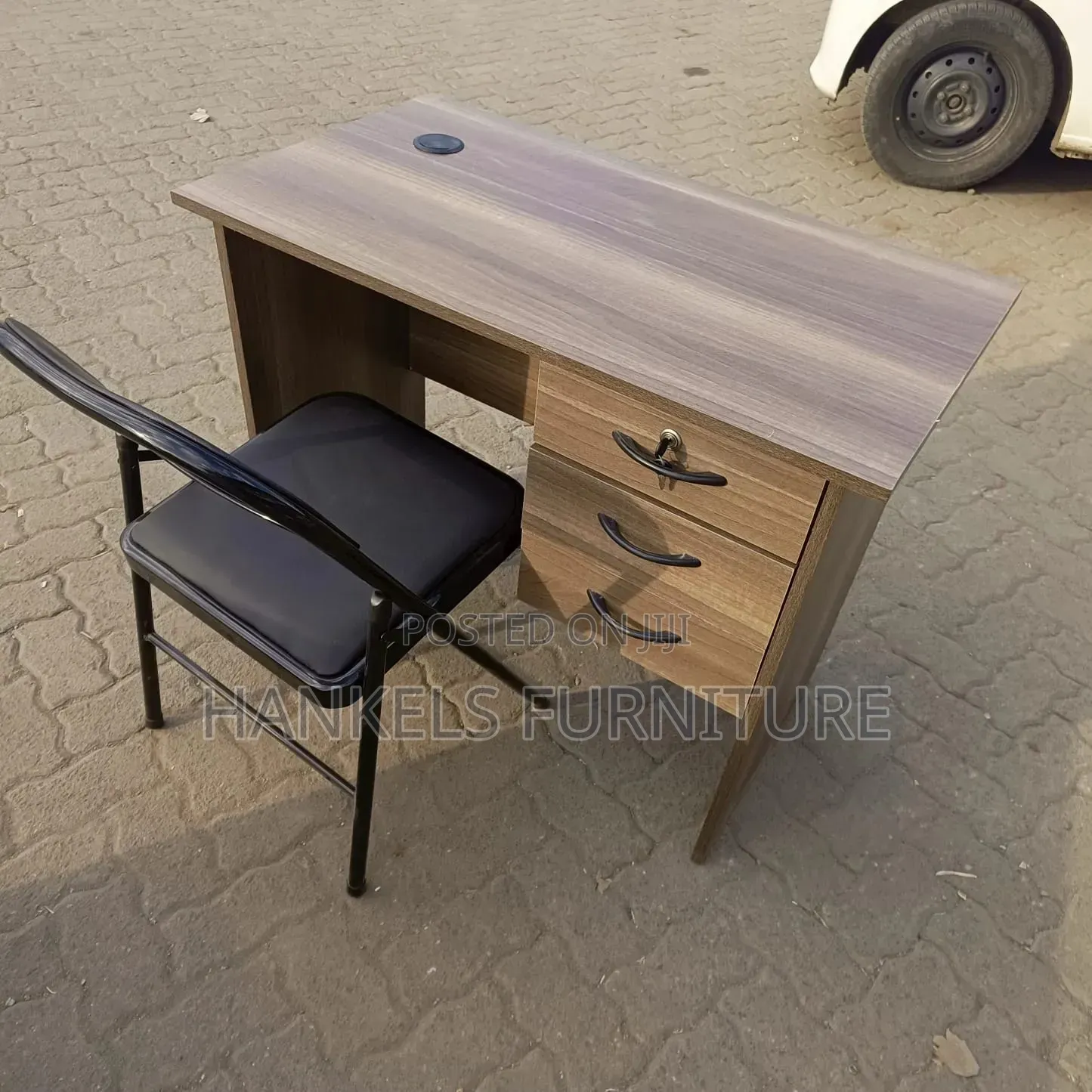Office Study Desk With Foldable Chair | Study Table Set