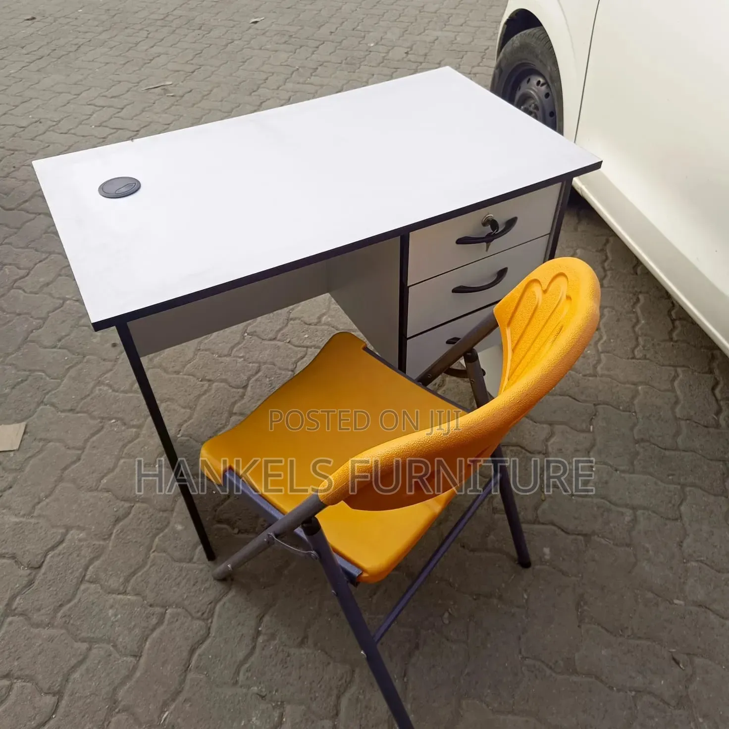 Office Study Desk With Foldable Chair | Home Office Desk