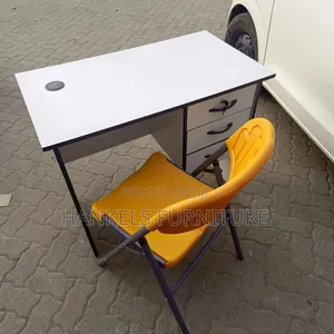 Office Study Desk With Foldable Chair | Home Office Desk