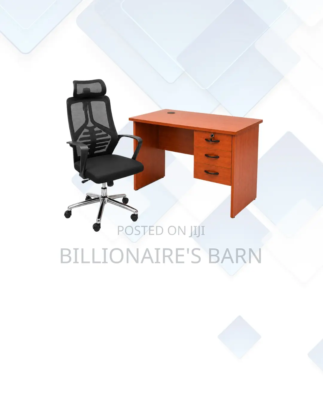 Compact 1m Desk and High-Back Ergonomic Mesh Chair for Study Sessions