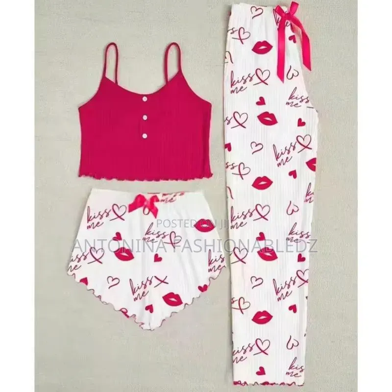 Ladies 3 In1 Pajama Set