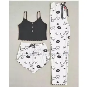 Ladies 3 In1 Pajama Set