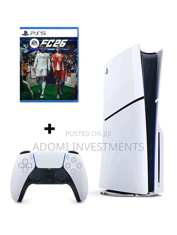 Playstation 5 Slim With 1 Controllers and Fc26 Game