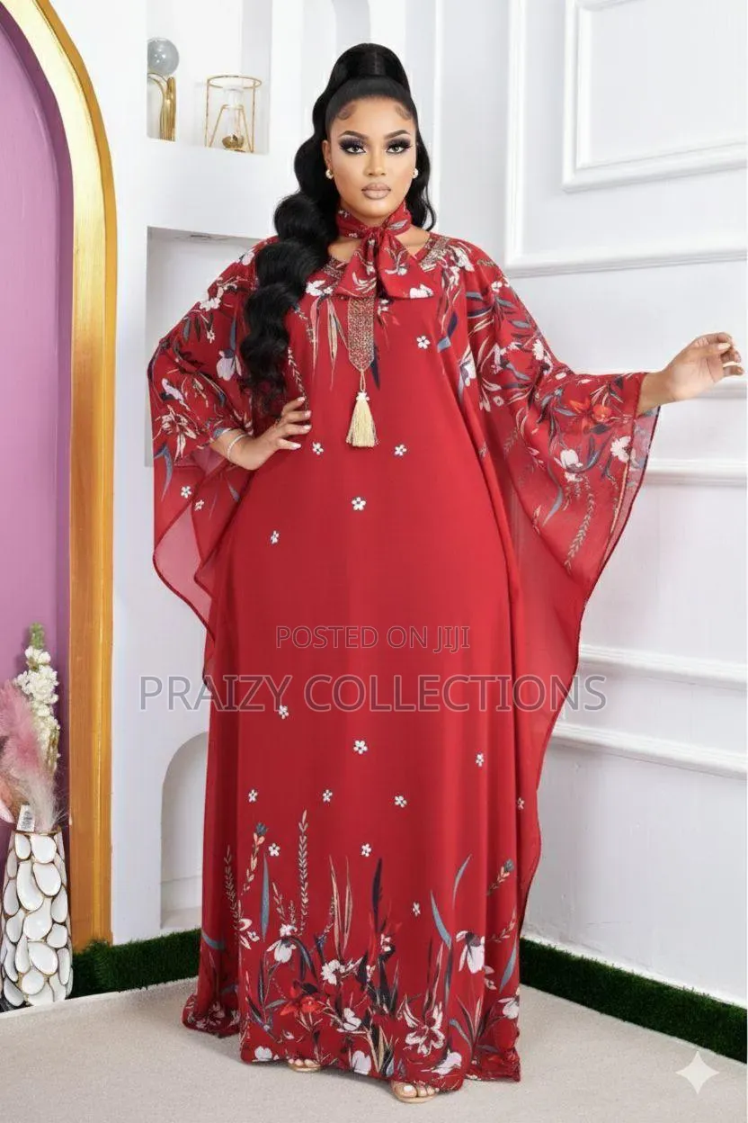 Free Size 3pc Set Chiffon Kaftan