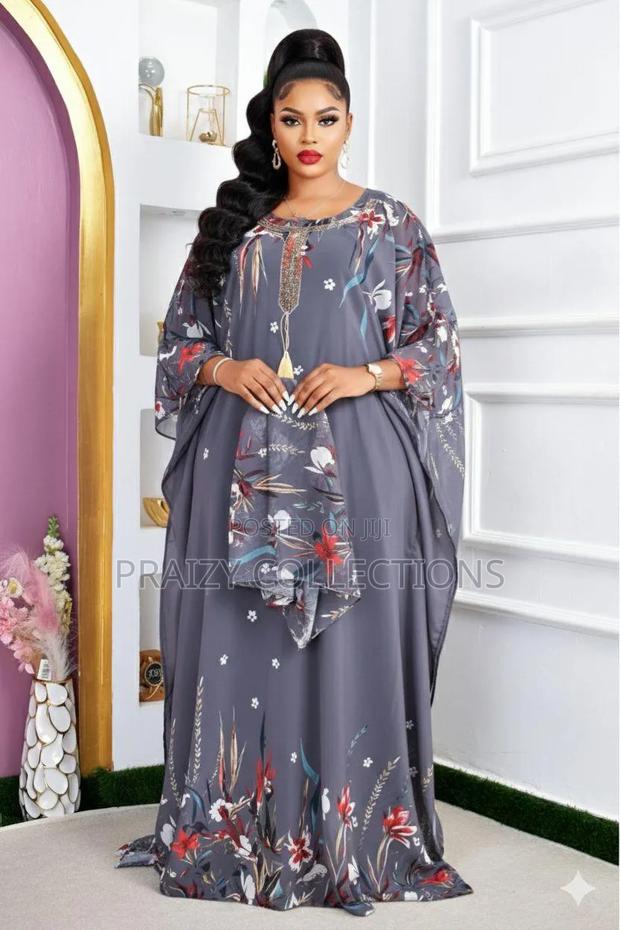 Free Size 3pc Set Chiffon Kaftan - thumbnail 3