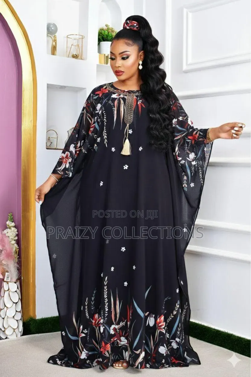 Free Size 3pc Set Chiffon Kaftan