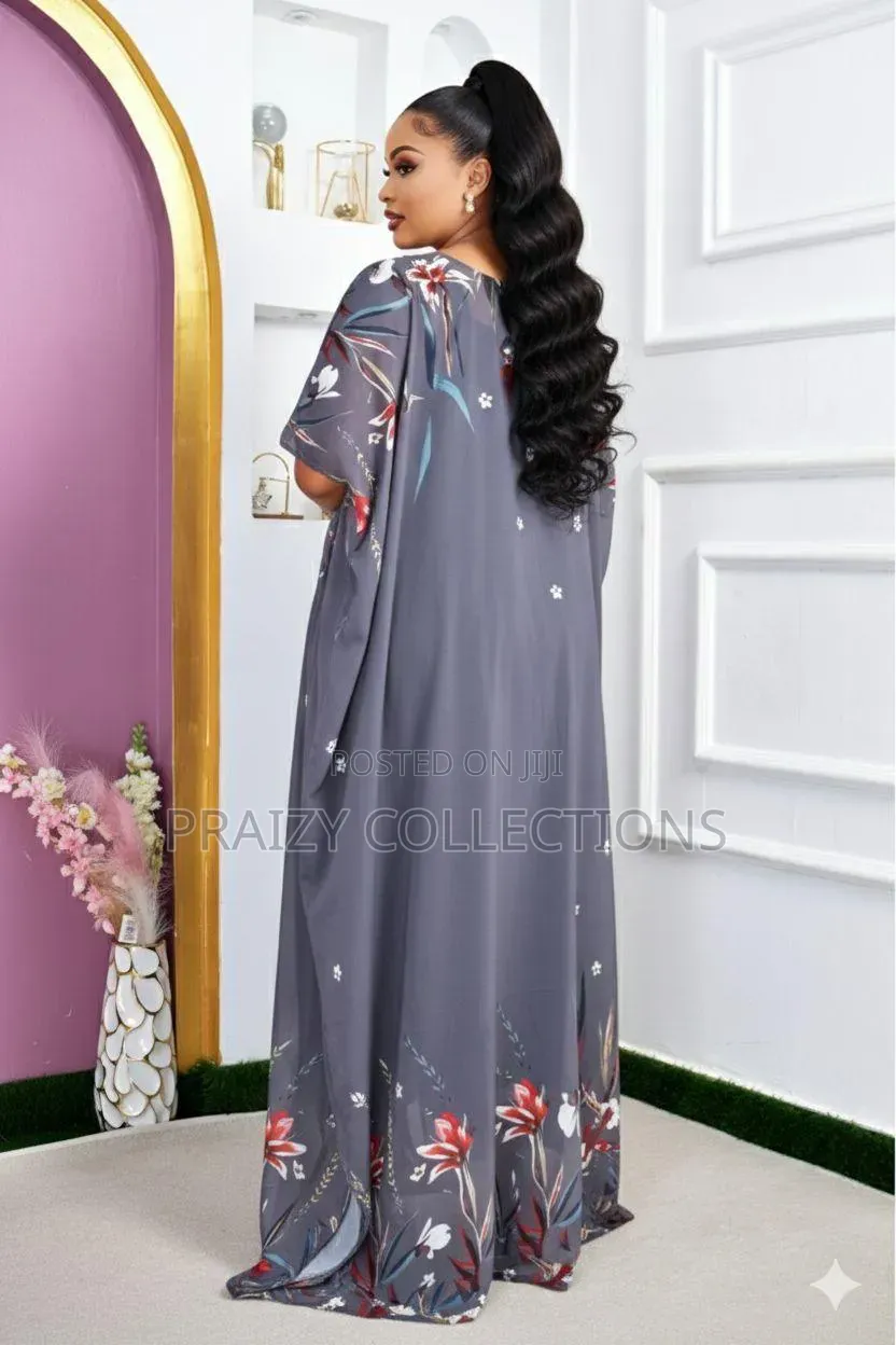 Free Size 3pc Set Chiffon Kaftan