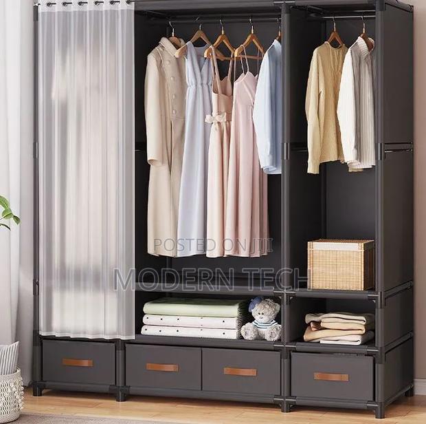 Elegant Heavy-Duty Metallic Wardrobe – Spacious Stylish Storage - thumbnail 2