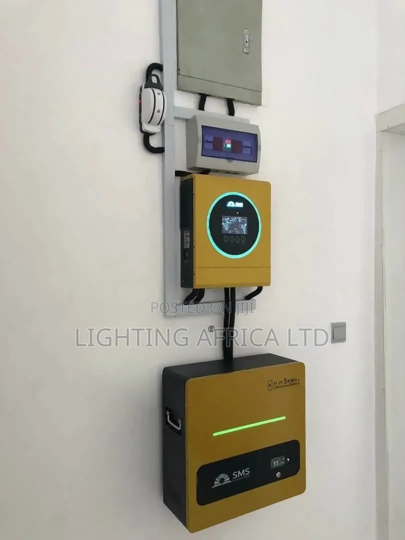 Off-Grid 6kw Hybrid Inverter - 5.12kwh Lithium Battery - (8)550w Solar