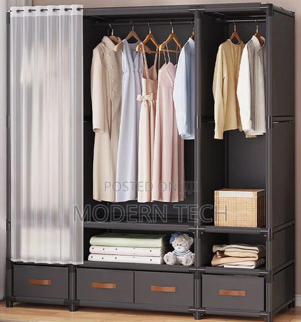 Elegant Heavy-Duty Metallic Wardrobe – Spacious Stylish Wardrobe