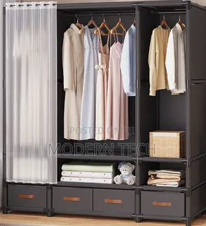 Elegant Heavy-Duty Metallic Wardrobe – Spacious Stylish Wardrobe
