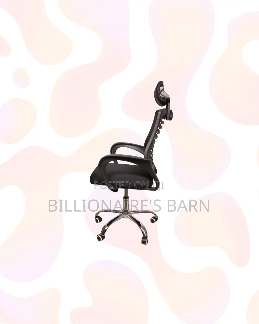 Secretarial Mesh Chair With Headrest for Daily Office Comfort
