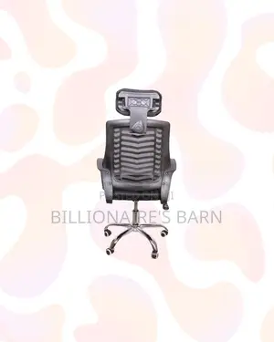 Secretarial Mesh Chair With Headrest for Daily Office Comfort