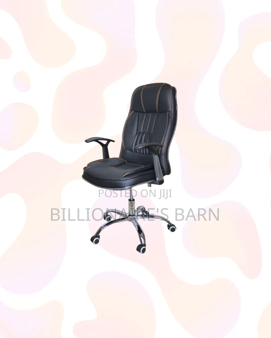 Executive Leather Office Chair High Back for Daily Office Comfort