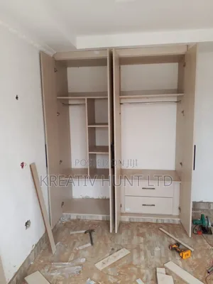 Title: Brand New Modern 4-Door Wooden MDF Wardrobe
