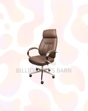 Brown Executive Leather Chair High Back for Daily Office Comfort