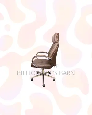 Brown Executive Leather Chair High Back for Daily Office Comfort