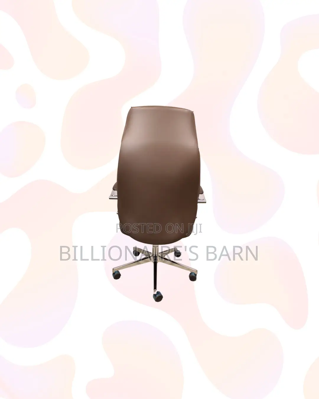 Brown Executive Leather Chair High Back for Daily Office Comfort