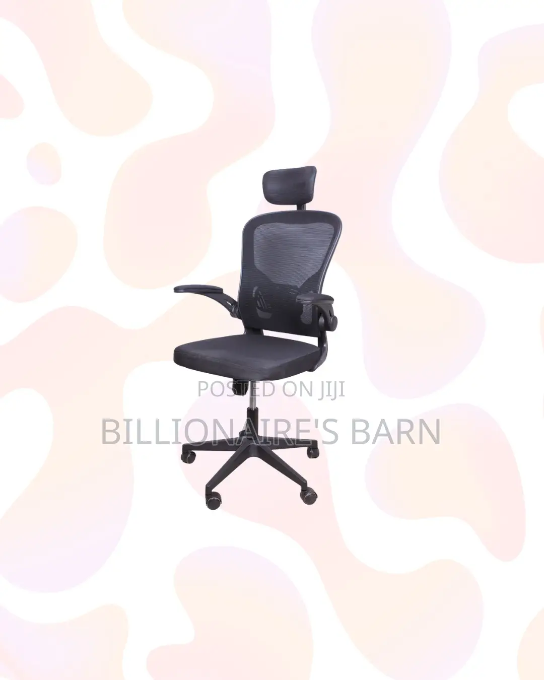 Grey Ergonomic Office Chair With Headrest for Daily Office Comfort