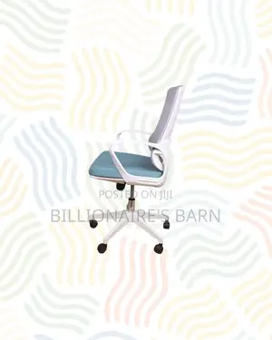 Practical White Mid Back Mesh Office Chair for Daily Office Comfort