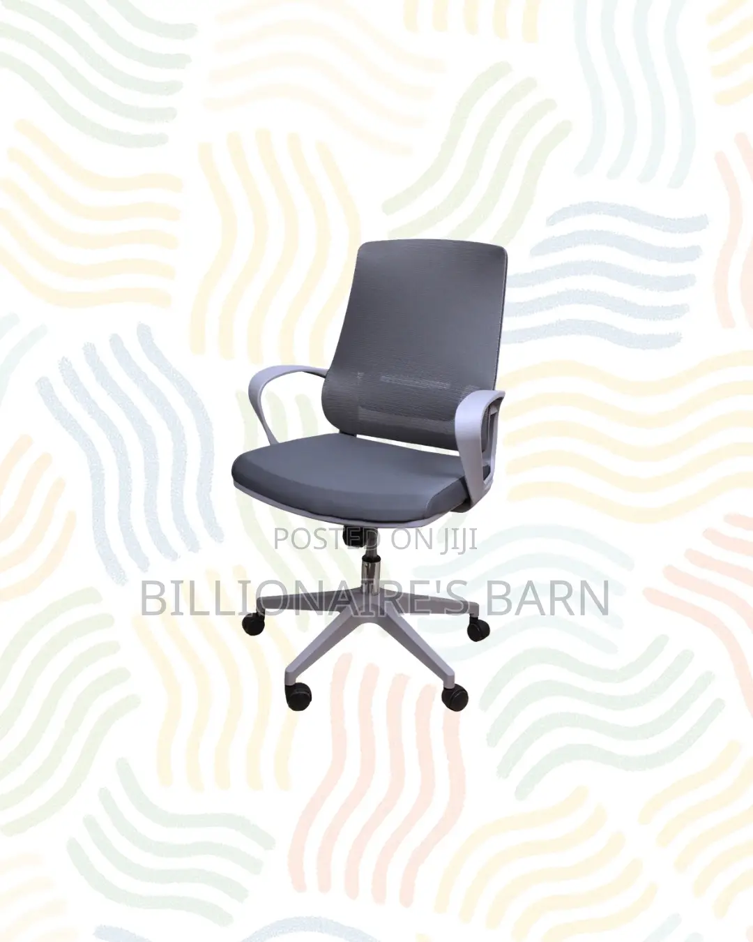 Practical Grey Mid Back Mesh Office Chair for Daily Office Comfort