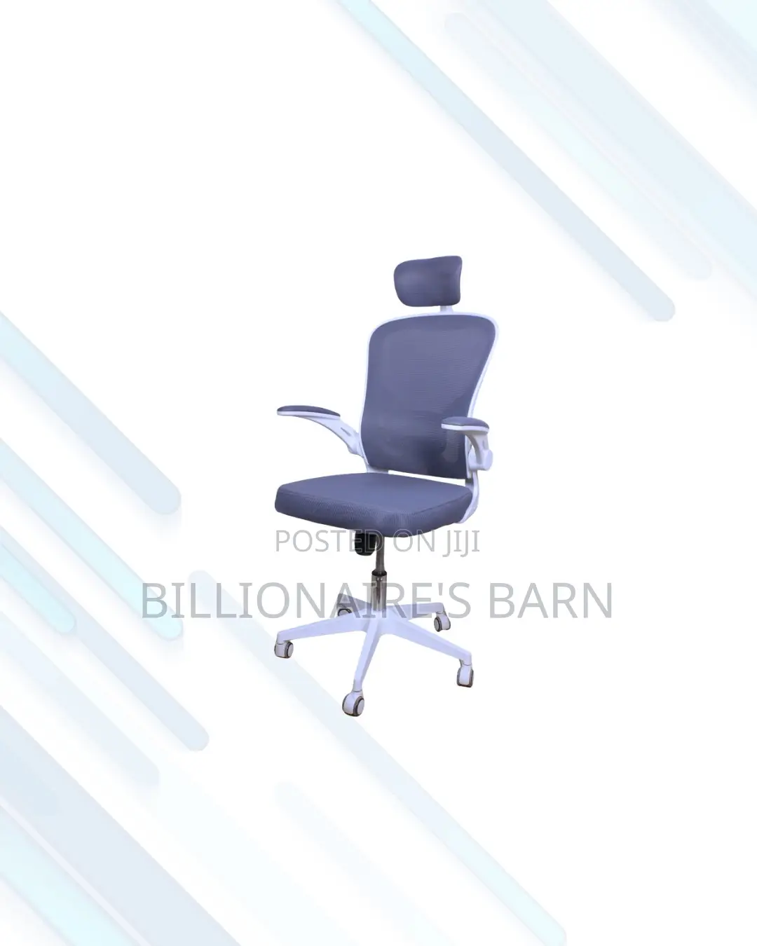 White Ergonomic Office Chair With Headrest for Daily Office Comfort