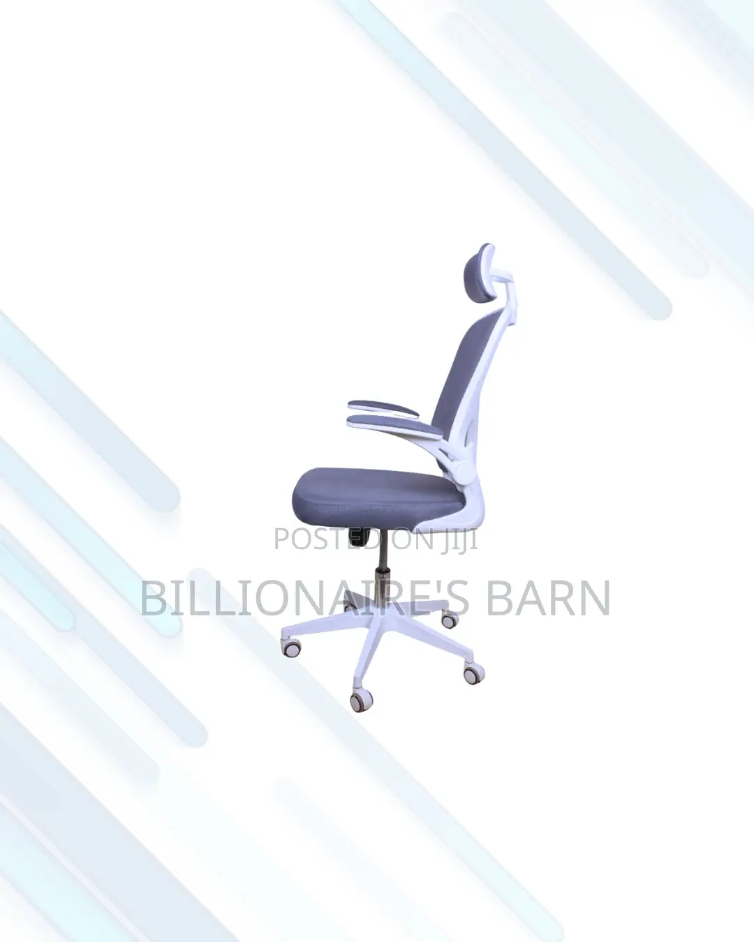 White Ergonomic Office Chair With Headrest for Daily Office Comfort