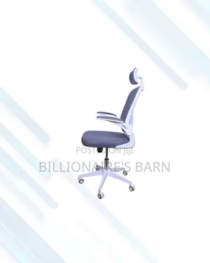 White Ergonomic Office Chair With Headrest for Daily Office Comfort