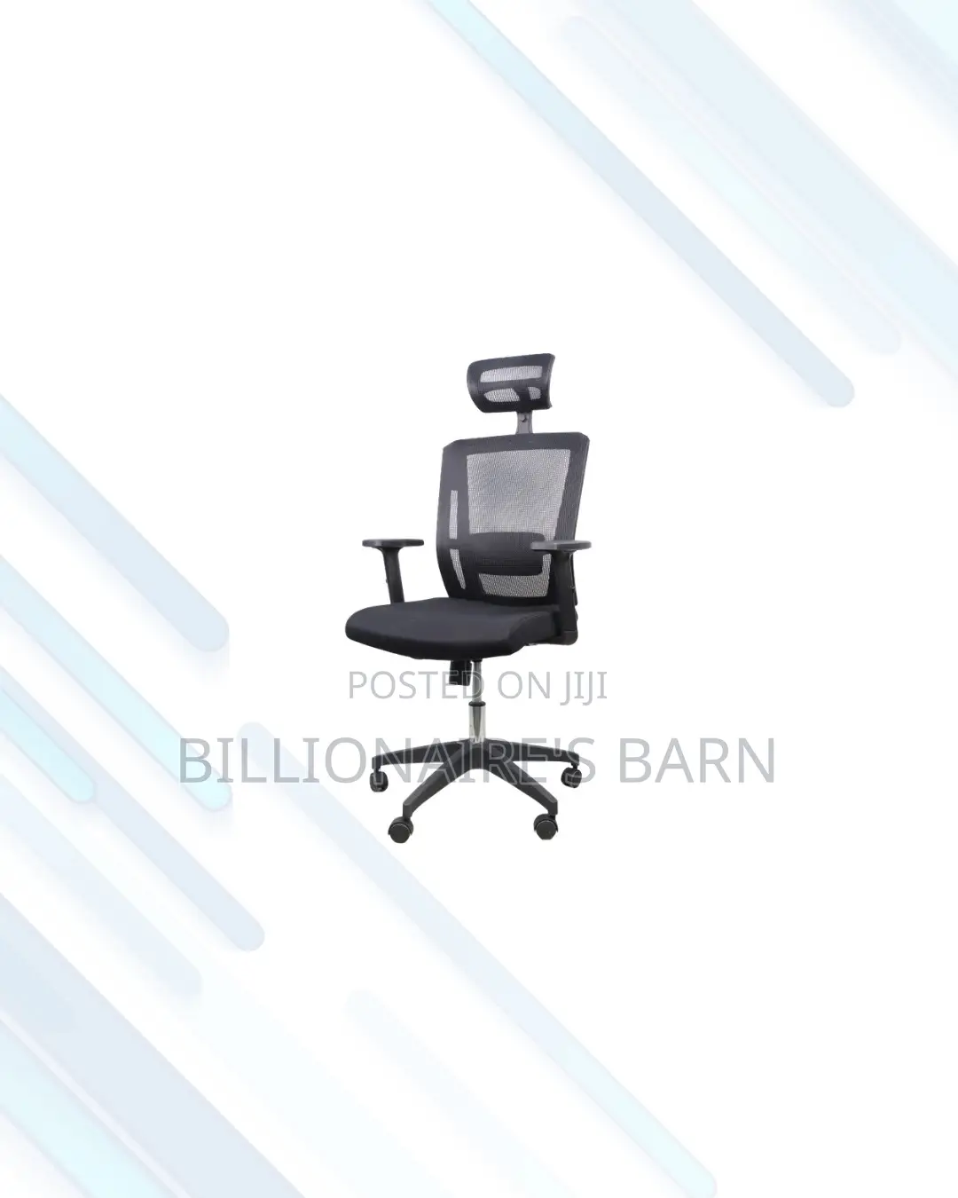 Practical Black Mesh Chair With Nylon Base for Daily Office Comfort