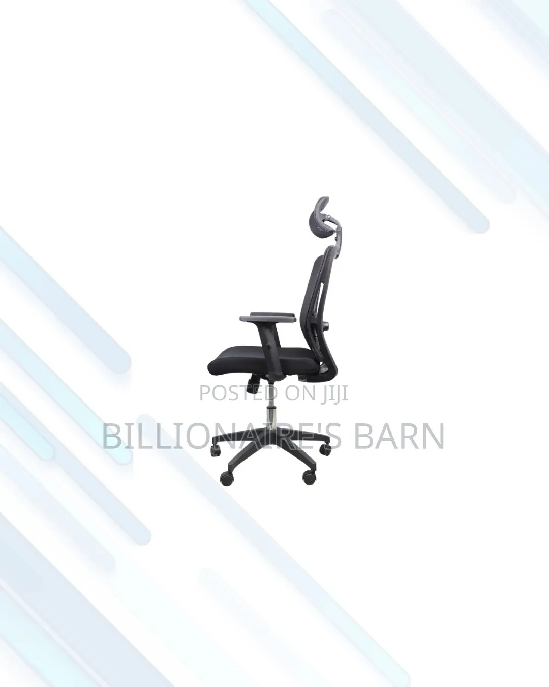 Practical Black Mesh Chair With Nylon Base for Daily Office Comfort
