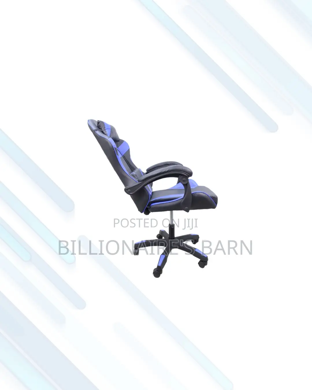 Blue Racing Gaming Chair Ergonomic Support for Daily Office Comfort