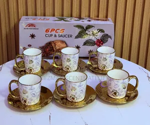 Gold Coated Cup and Saucer