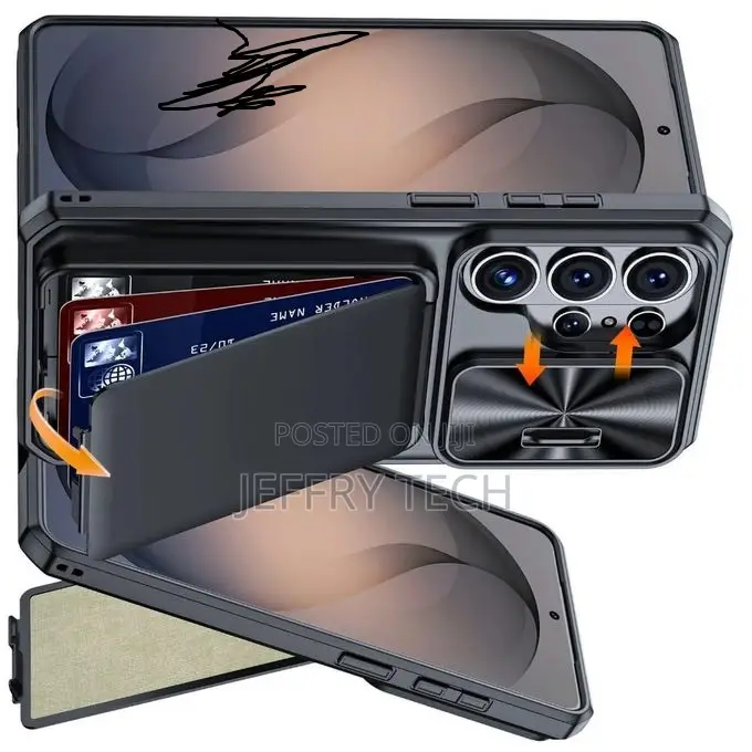 Samsung Galaxy S26ultra Camera Protect Magnetic Case With Card Holder