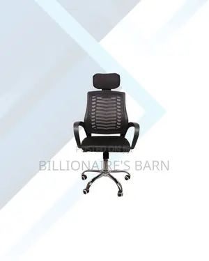 Secretarial Mesh Chair With Headrest for Focused Work Sessions