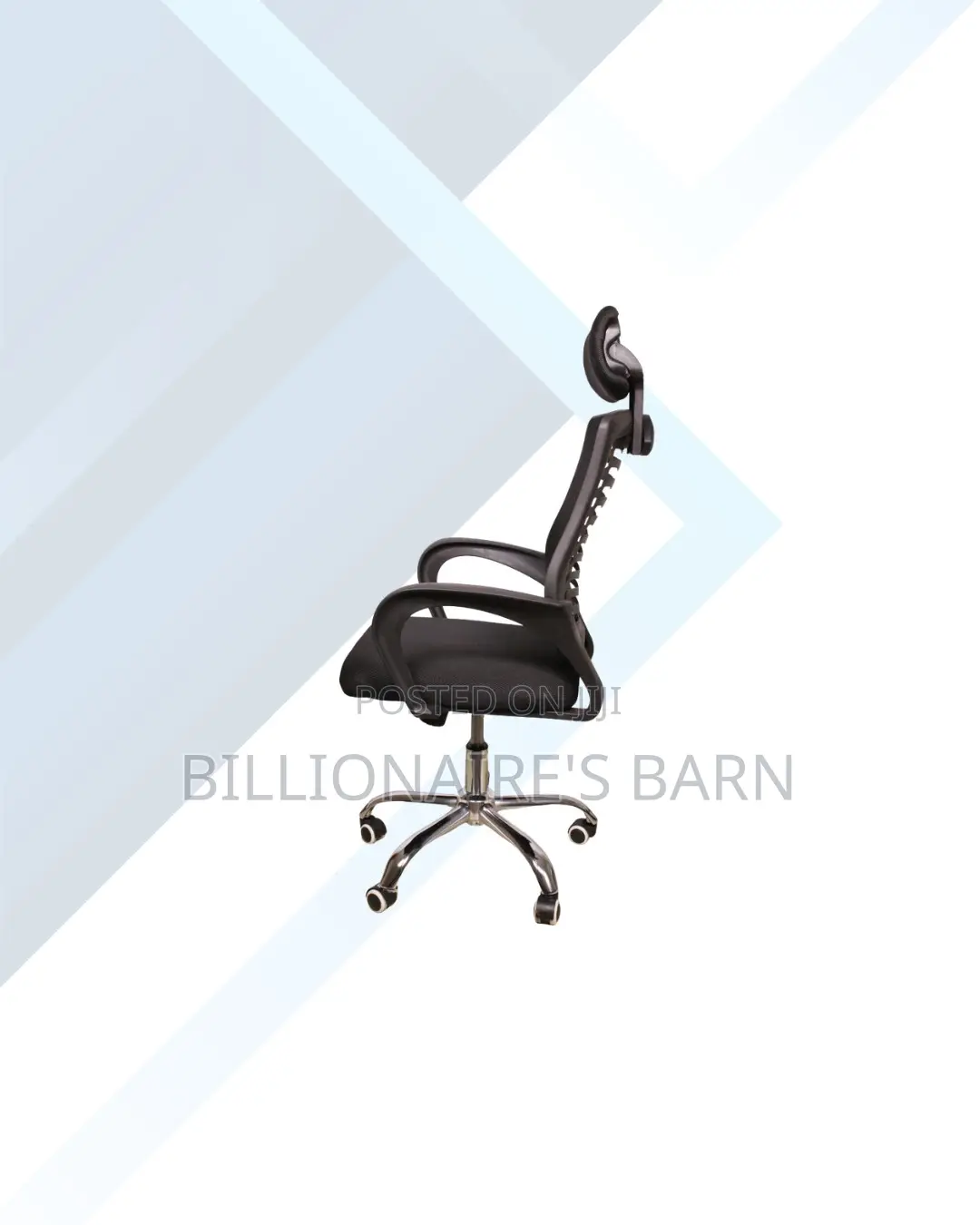 Secretarial Mesh Chair With Headrest for Focused Work Sessions
