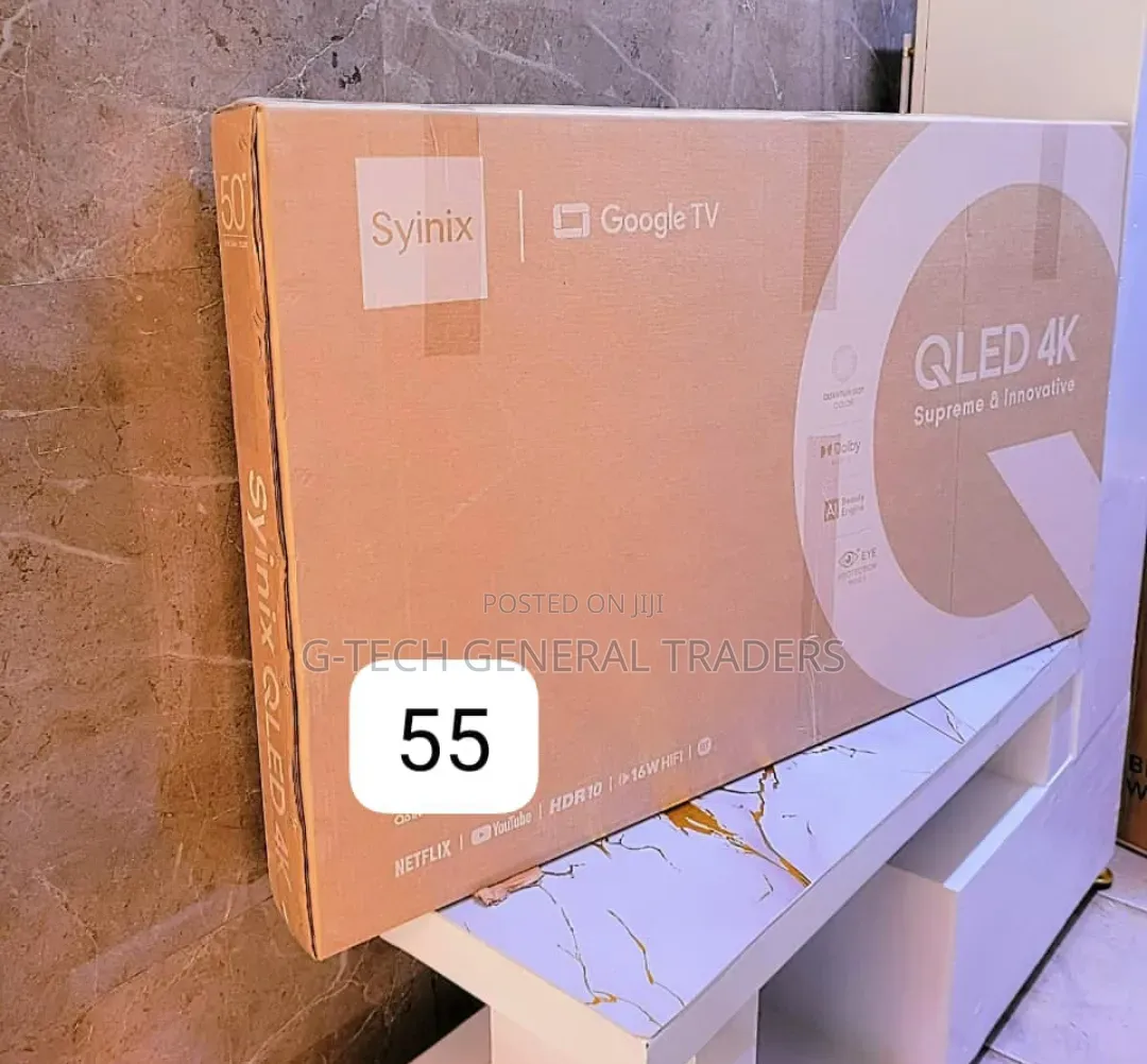 Syinix 55inch Qled Uhd Frameless Tv(1 Year Warranty)