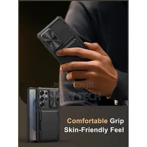 Samsung Galaxy S25 Ultra Case Wallet With Card Holder, Black Rfid Bloc
