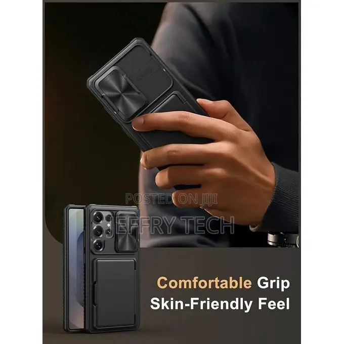 Samsung Galaxy S25 Ultra Case Wallet With Card Holder, Black Rfid Bloc