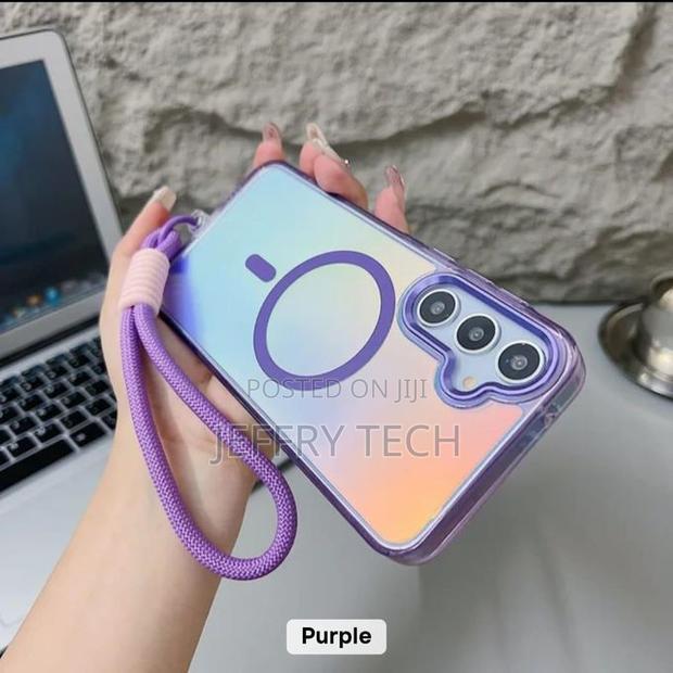 Magsafe2 for Samsung Galaxy A57 5g Gradient Laser Magnetic Case Cover - thumbnail 3