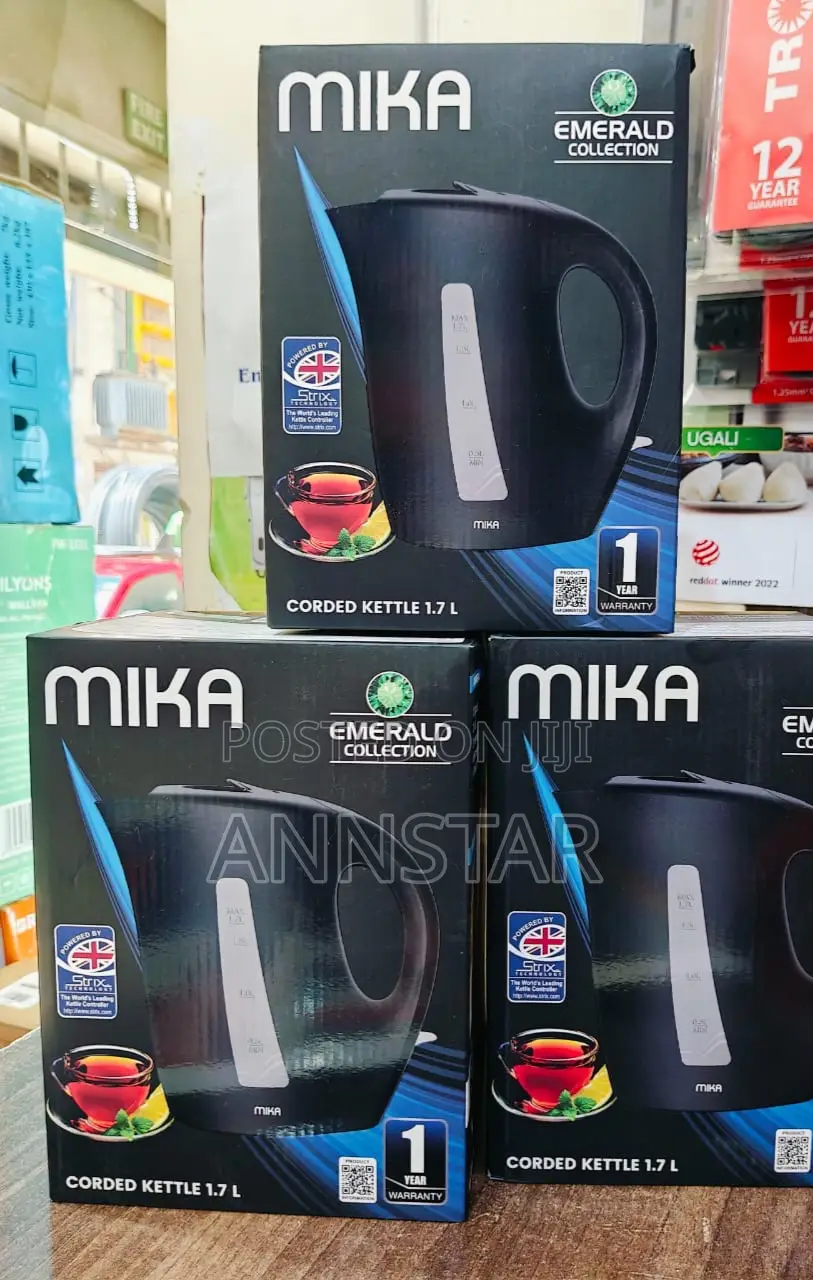 *Mika Corded Kettle 1.7 L Black