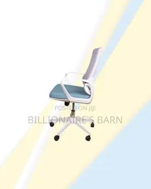 Practical White Mid Back Mesh Office Chair for Focused Work Sessions